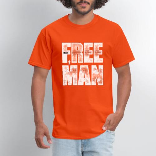 FREE MAN - White Graphic - Men's T-Shirt