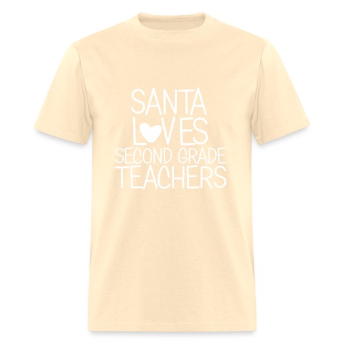 Santa Loves Second Grade Teachers Christmas Tee - Men's T-Shirt
