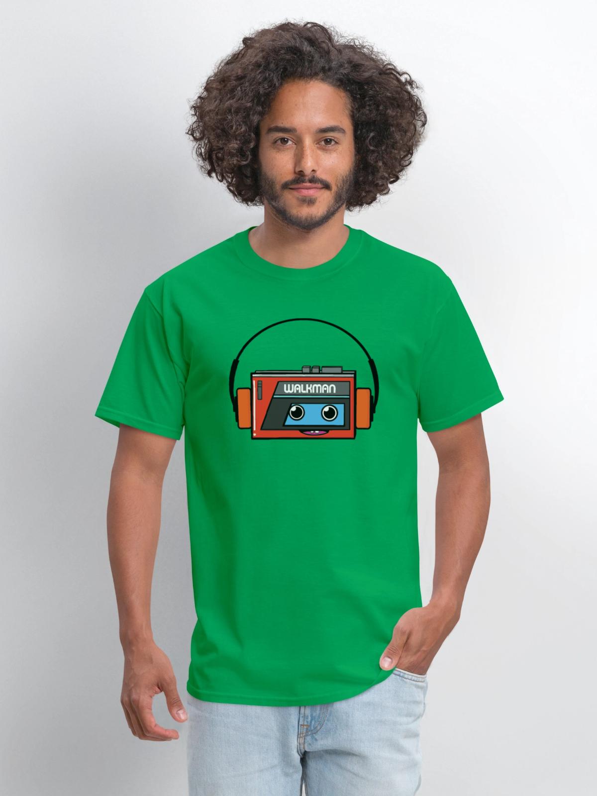 walkman - Men's T-Shirt - bright green - Front - Jose (178cm)