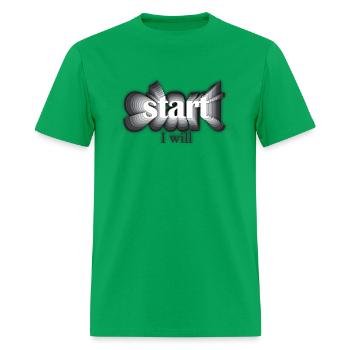 i will start - Men's T-Shirt - bright green - Front - Jose (178cm)