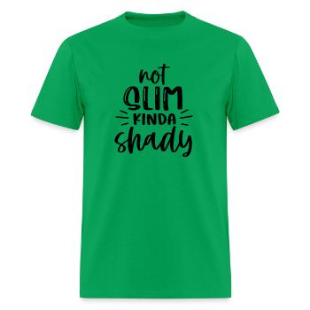 Not Slim Kinda Shady - Men's T-Shirt - bright green - Front - Jose (178cm)