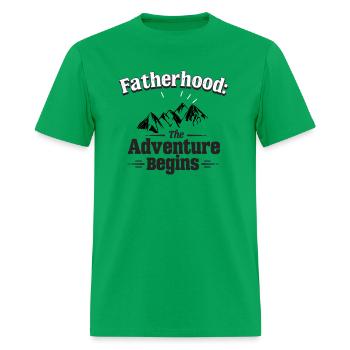 "Fatherhood Adventure Begins - Men's T-Shirt - bright green - Front - Jose (178cm)