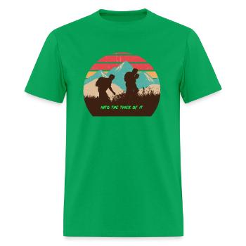 into the thick of it Hiking - Men's T-Shirt - bright green - Front - Jose (178cm)