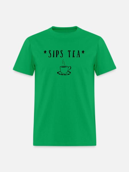 Sips tea - Men's T-Shirt - bright green