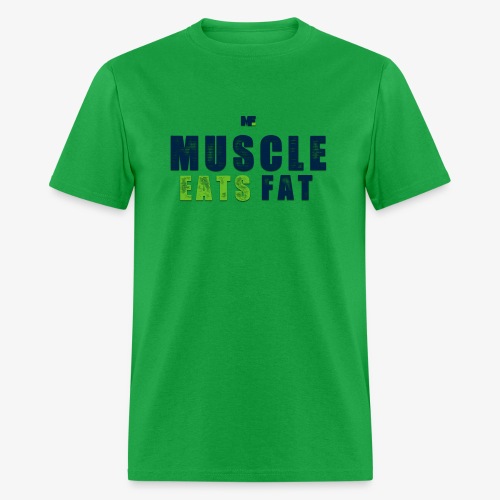 Muscle Eats Fat (Seahawks Blue) - Men's T-Shirt