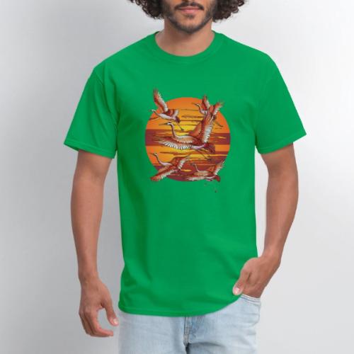 Japanese Cranes Migrating: Travel & Journey - Men's T-Shirt