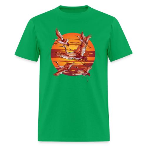 Japanese Cranes Migrating: Travel & Journey - Men's T-Shirt