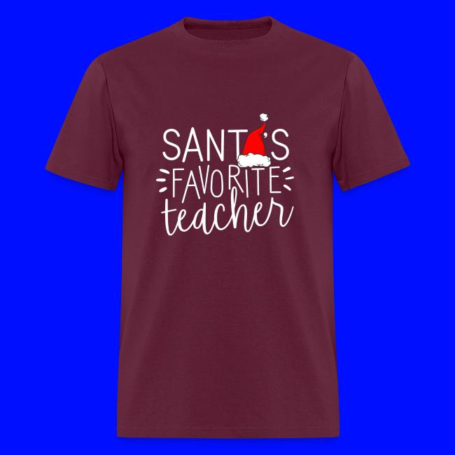 Santa's Favorite Teacher Christmas Teacher T-Shirt
