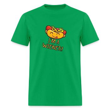I'm a Wiener! - Men's T-Shirt - bright green - Front - Jose (178cm)