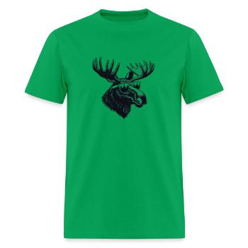 Moose head wear glasses cool - Men's T-Shirt - bright green - Front - Jose (178cm)