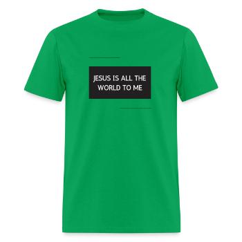 Jesus Is All The World To Me - Men's T-Shirt - bright green - Front - Jose (178cm)