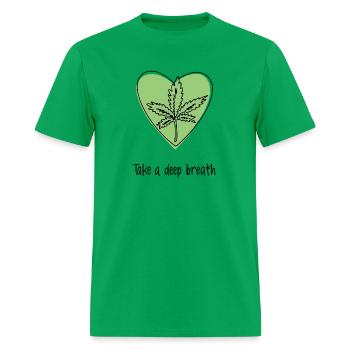 Take a deep breath | Breathe in style - Men's T-Shirt - bright green - Front - Jose (178cm)