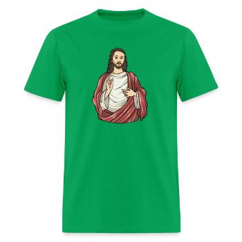 Jesus, Jesus Christ, Christ, Christian, Faith - Men's T-Shirt - bright green - Front - Jose (178cm)
