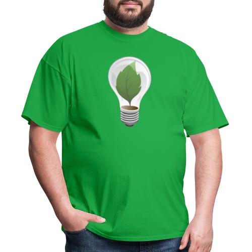 Clean Energy Green Leaf Illustration - Men's T-Shirt