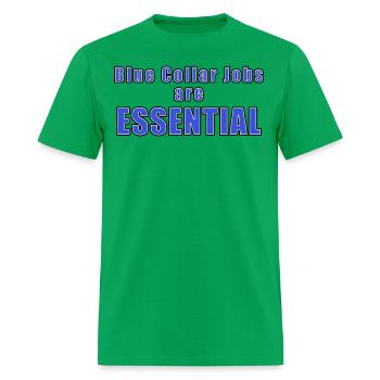 Blue-Collar Jobs are Essential - Men's T-Shirt - bright green - Front - Jose (178cm)