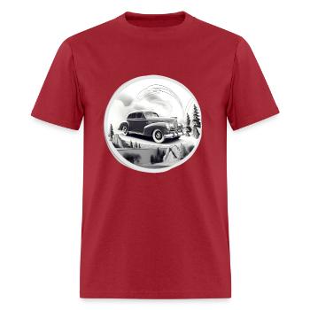 Classic Car T-Shirt - Men's T-Shirt - true red - Front - Jose (178cm)