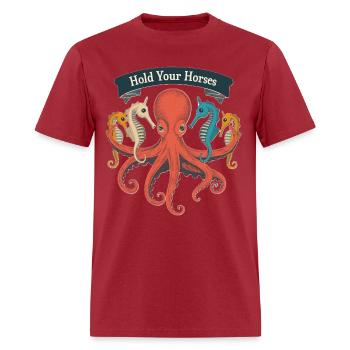 Hold Your Horses - Men's T-Shirt - true red - Front - Jose (178cm)