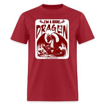 I M A BOOK DRAGON - Men's T-Shirt - true red - Front - Jose (178cm)