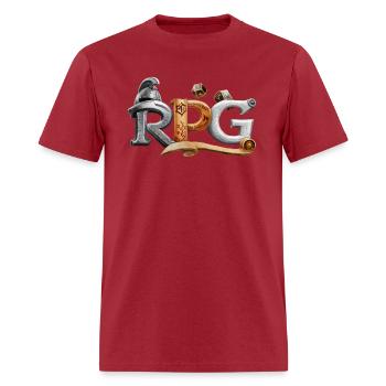 RPG Medieval - Gaming/Merch - Men's T-Shirt - true red - Front - Jose (178cm)