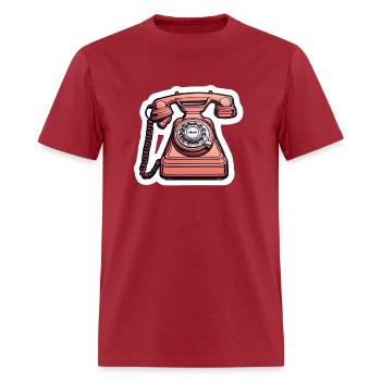 Old retro phone - Men's T-Shirt - true red - Front - Jose (178cm)