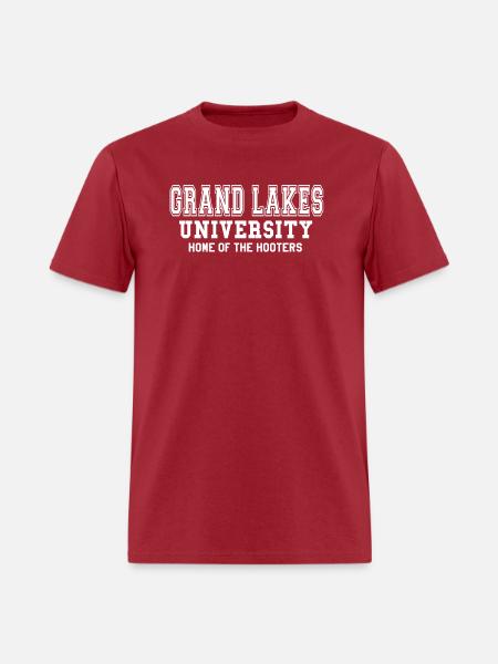 Grand Lakes University - Home Of The Hooters - Men's T-Shirt - true red