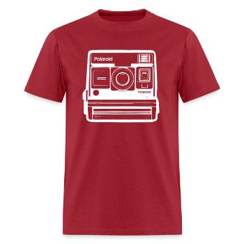 Retro Polaroid Camera Graphic Design Illustration - Men's T-Shirt - true red - Front - Jose (178cm)