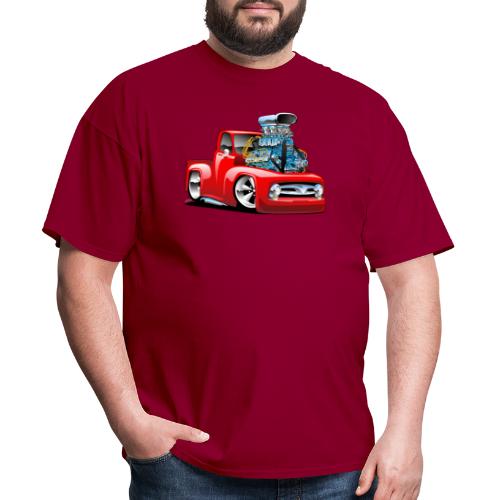 American Classic Hot Rod Pickup Truck Cartoon - Men's T-Shirt