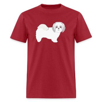 Little ‭Lion Dog - Men's T-Shirt - true red - Front - Jose (178cm)
