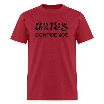 aries confidence - Men's T-Shirt - true red - Front - Jose (178cm)