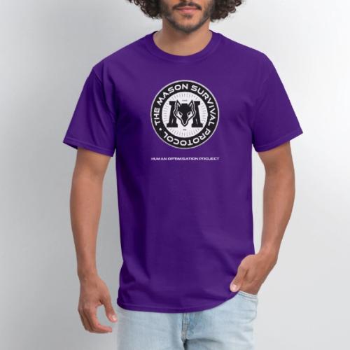 MasonSurvival Protocol White Text - Men's T-Shirt