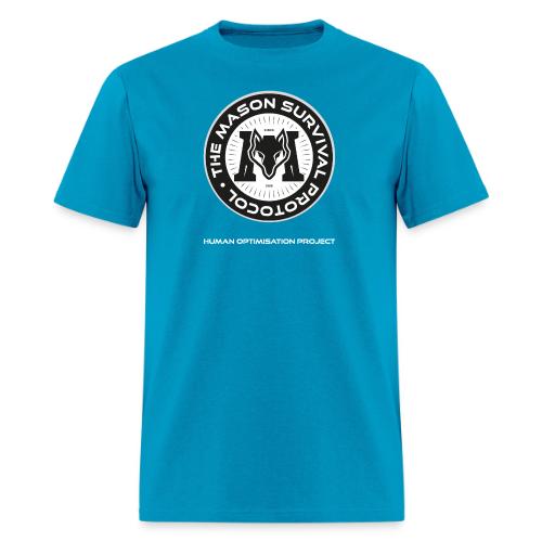 MasonSurvival Protocol White Text - Men's T-Shirt