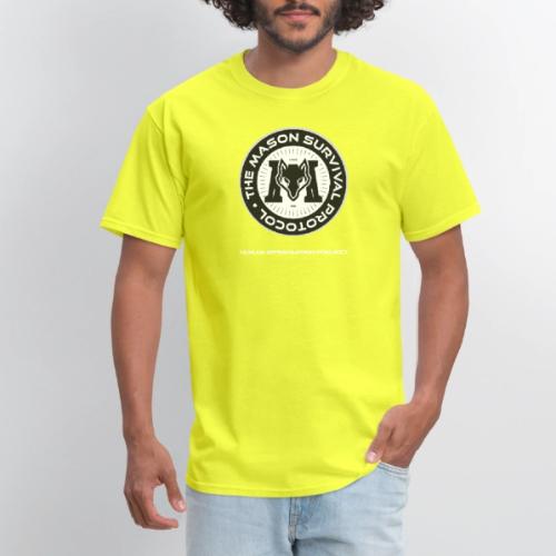 MasonSurvival Protocol White Text - Men's T-Shirt