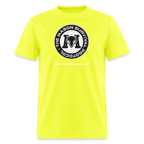MasonSurvival Protocol White Text - Men's T-Shirt