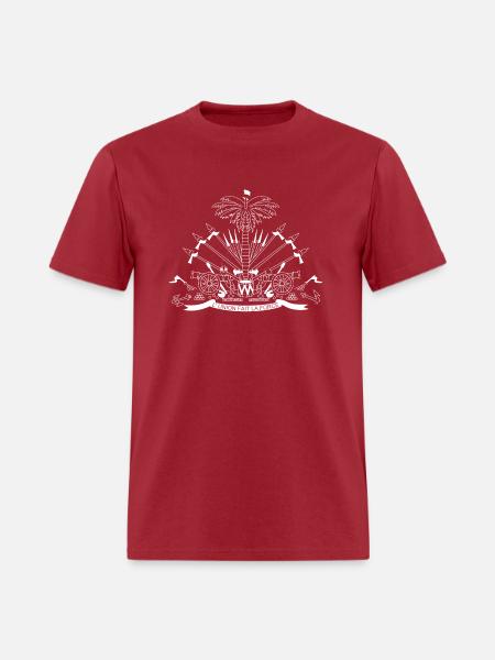 Haiti Coat of Arms - Men's T-Shirt - true red