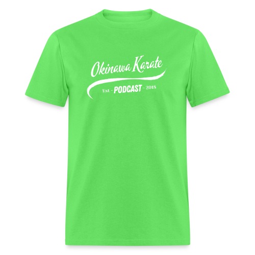 Okinawa Karate Podcast White Print - Men's T-Shirt