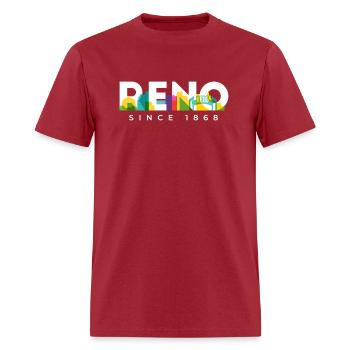 Reno Nevada Since 1868 yline Vintage - Men's T-Shirt - true red - Front - Jose (178cm)