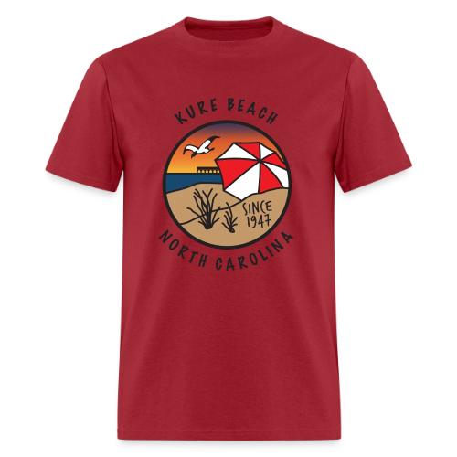 Kure Beach Sunrise-Black Lettering-Front Only - Men's T-Shirt