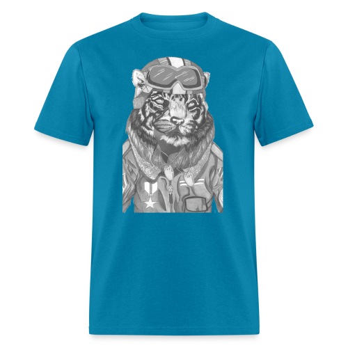 Tiger Pilot by Sam Kidlet - Men's T-Shirt