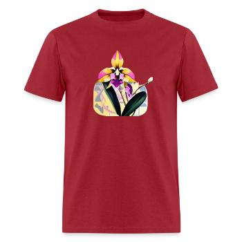 Purple orchid - Men's T-Shirt - true red - Front - Jose (178cm)