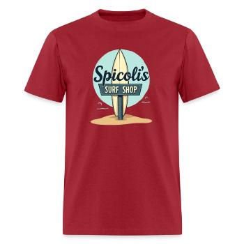 Spicoli's Surf Shop - Men's T-Shirt - true red - Front - Jose (178cm)