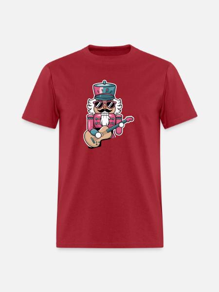 Nutcracker Playing Guitar - Men's T-Shirt - true red