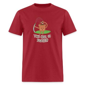 Take care of your self - Men's T-Shirt - true red - Front - Jose (178cm)
