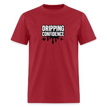 Dripping Confidence - Men's T-Shirt - true red - Front - Jose (178cm)