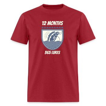 12 months 365 lures t-shirt - Men's T-Shirt - true red - Front - Jose (178cm)