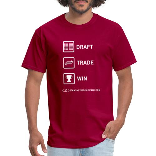 Draft - Trade - Win (Vertical) + FHS Roundel Logo - Men's T-Shirt