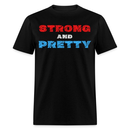 Strong And Pretty | Scratched USA Red White & Blue - Men's T-Shirt