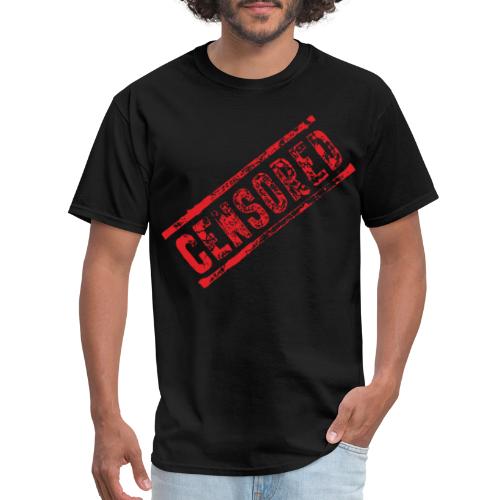 Censored Stamp | Red - Men's T-Shirt