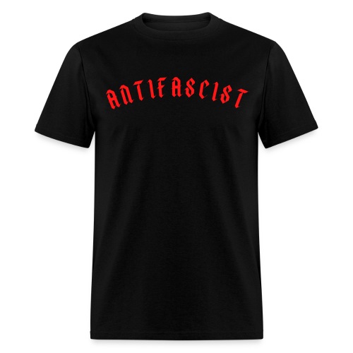 ANTIFASCIST Gothic Red Letters - Men's T-Shirt