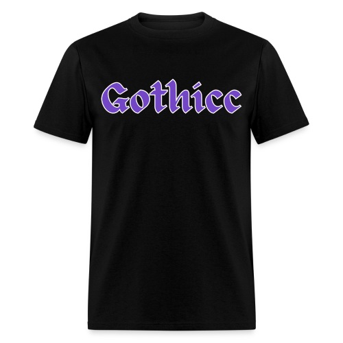 Gothicc (Purple Violet on Black) - Men's T-Shirt