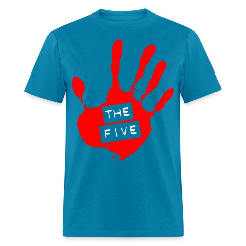 the five logo red on transparent brigh - Men's T-Shirt